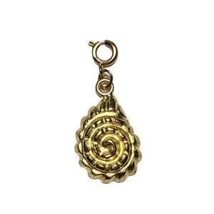 Diamonds Intl Seashell Charm Gold Tone Spring Ring J-10C